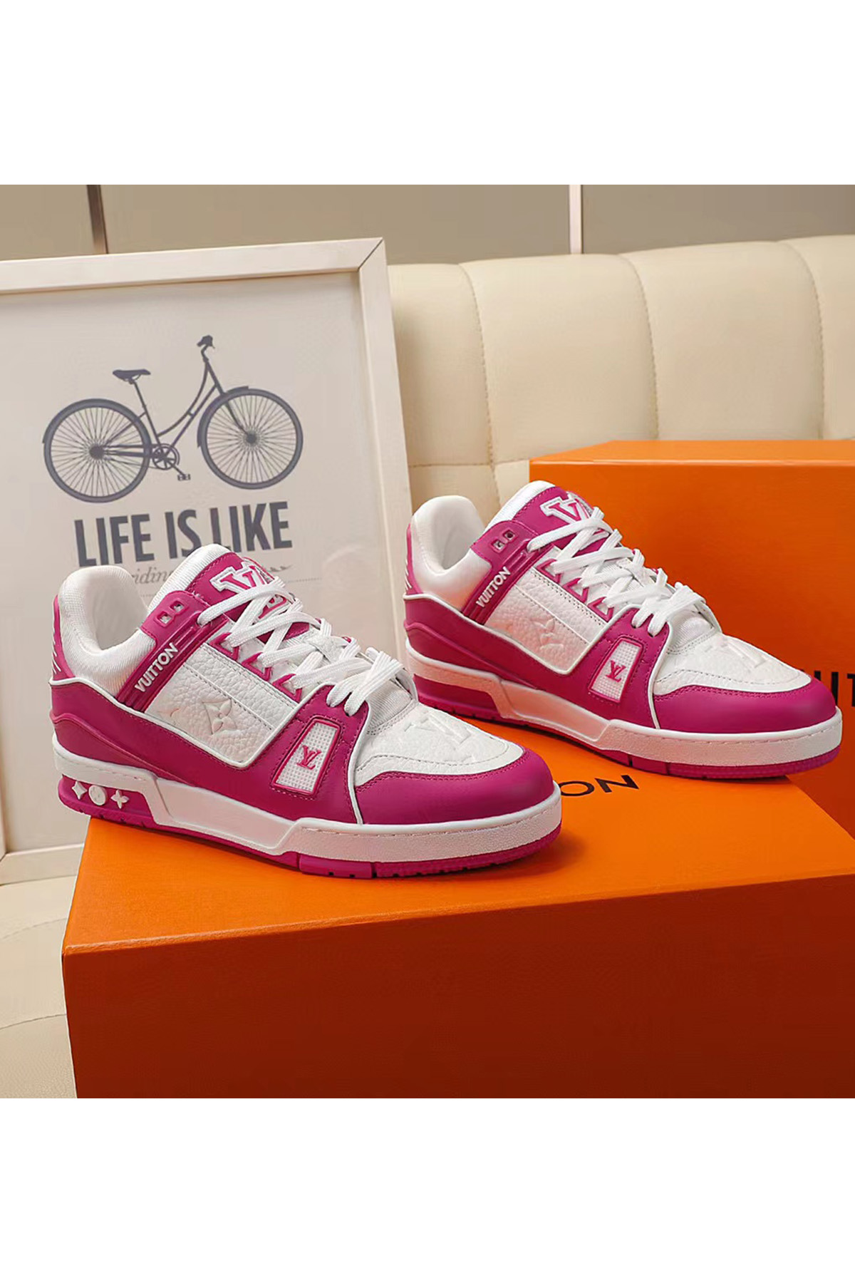 Louis Vuitton, Trainer, Women's Sneaker, Pink - Afbeelding 3