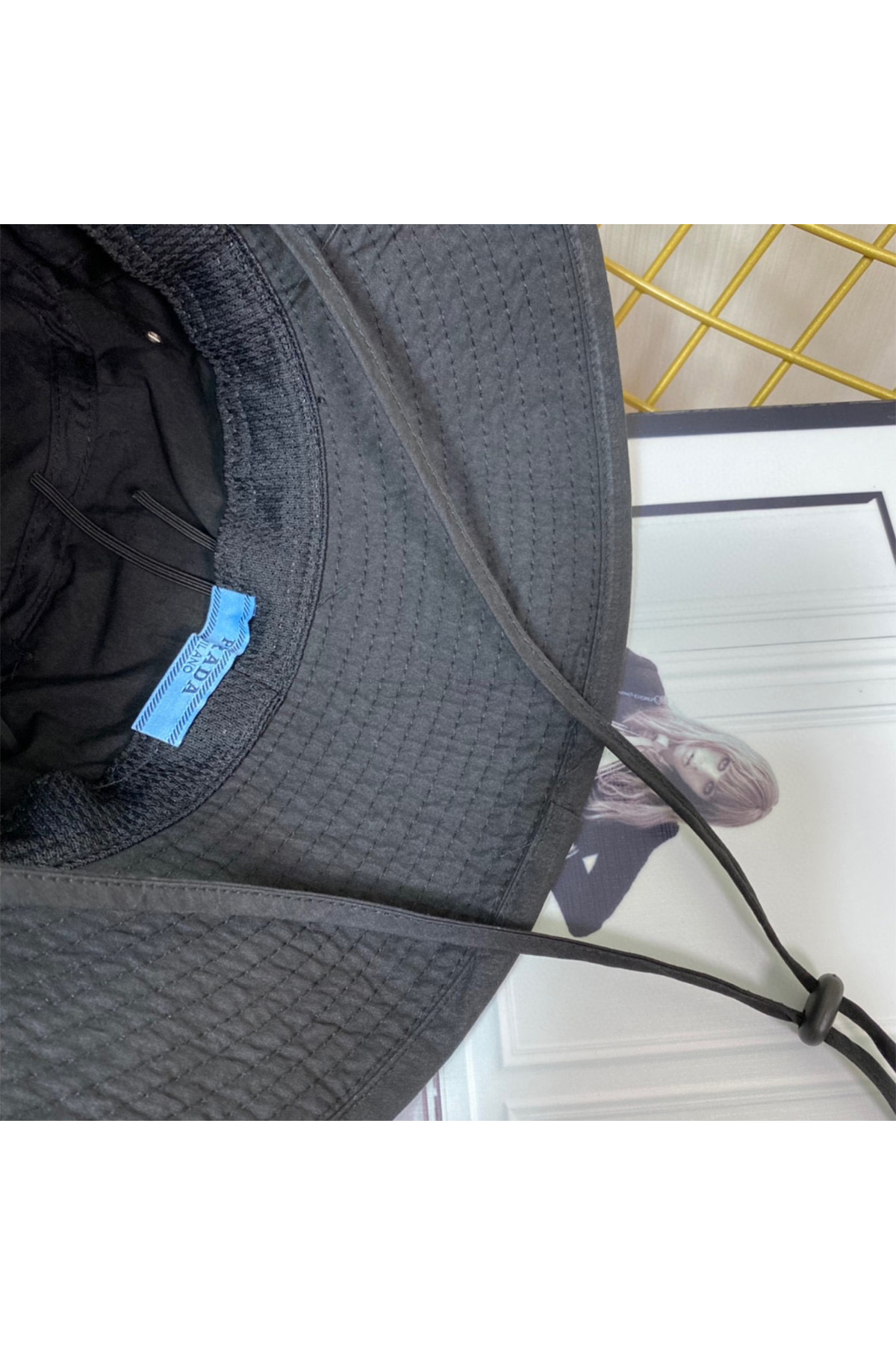 Prada, Unisex Hat, Black - Afbeelding 3