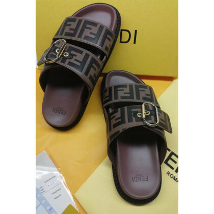 Fendi, Women's Slipper, Brown