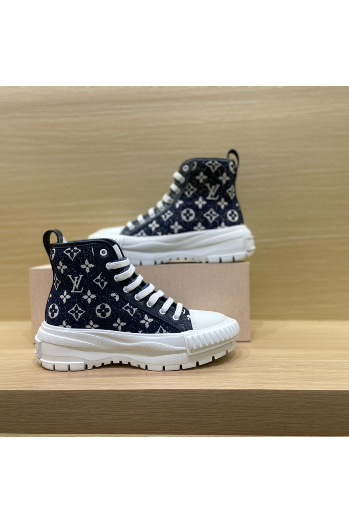 Louis Vuitton, Women's Sneaker, Navy - Afbeelding 3