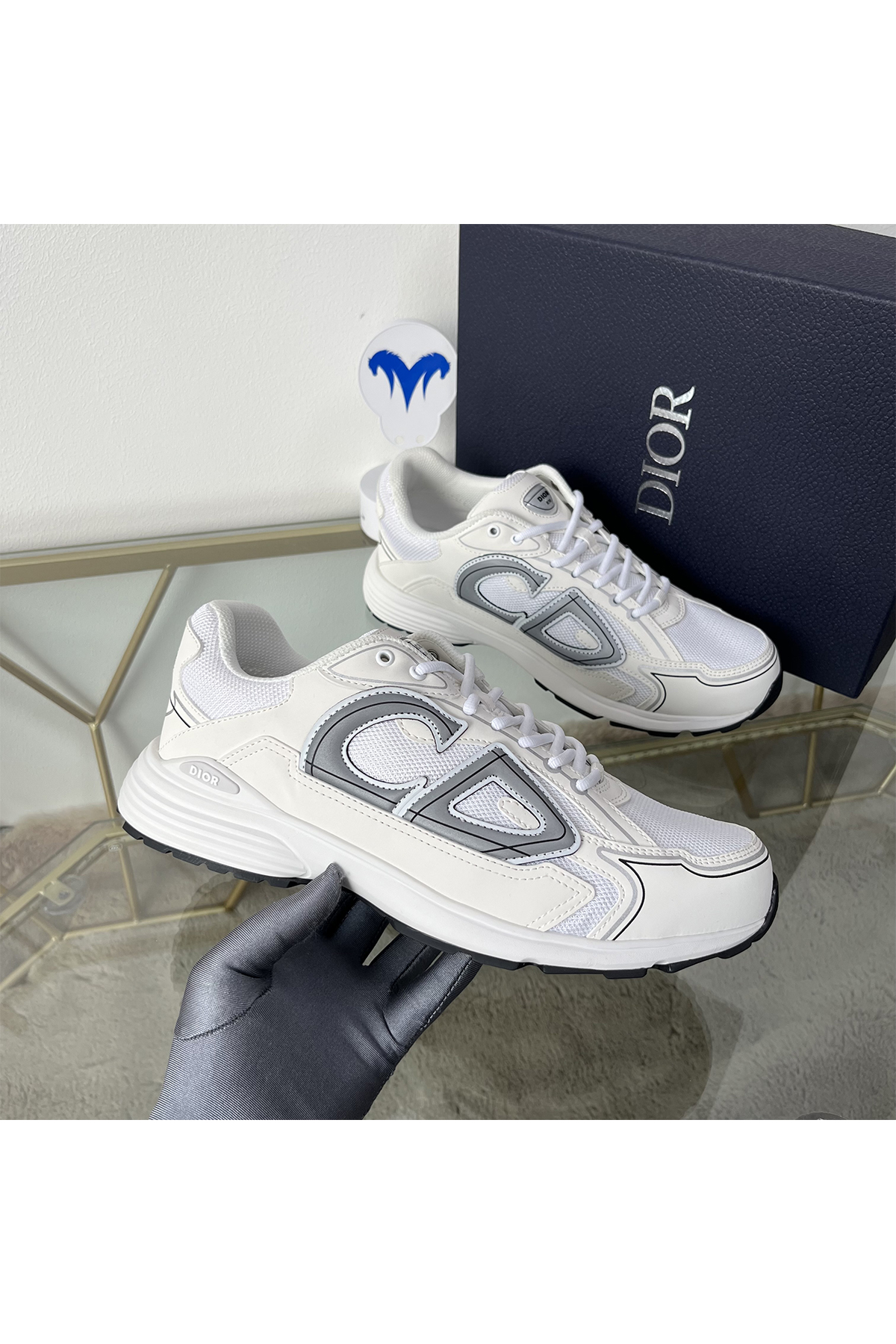 Christian Dior, B30, Women's Sneaker, White - Afbeelding 4