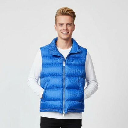 Christian Dior, Oblique, Men's Vest, Blue (105411)