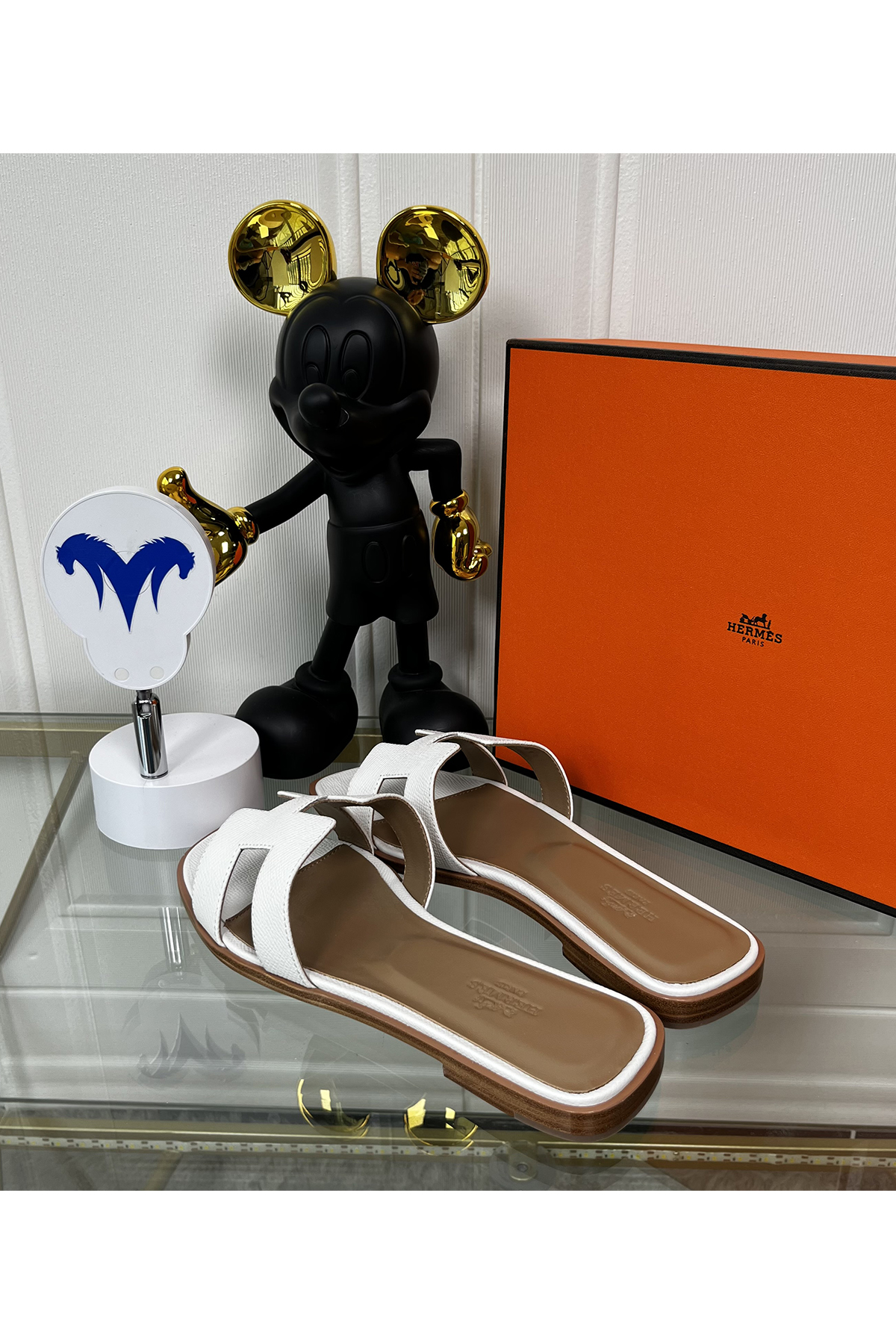 Hermes, Women's Slipper, White - Afbeelding 6