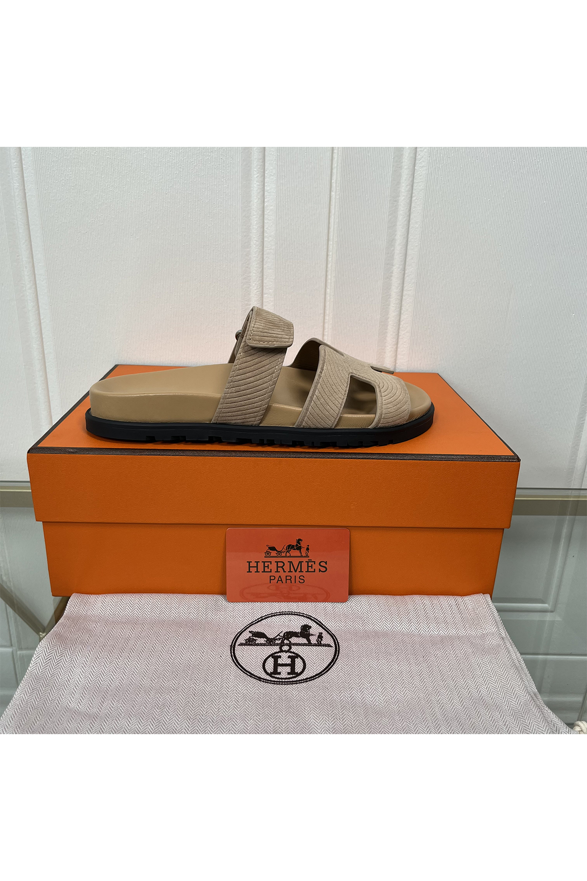 Hermes, Women's Slipper, Beige - Afbeelding 8