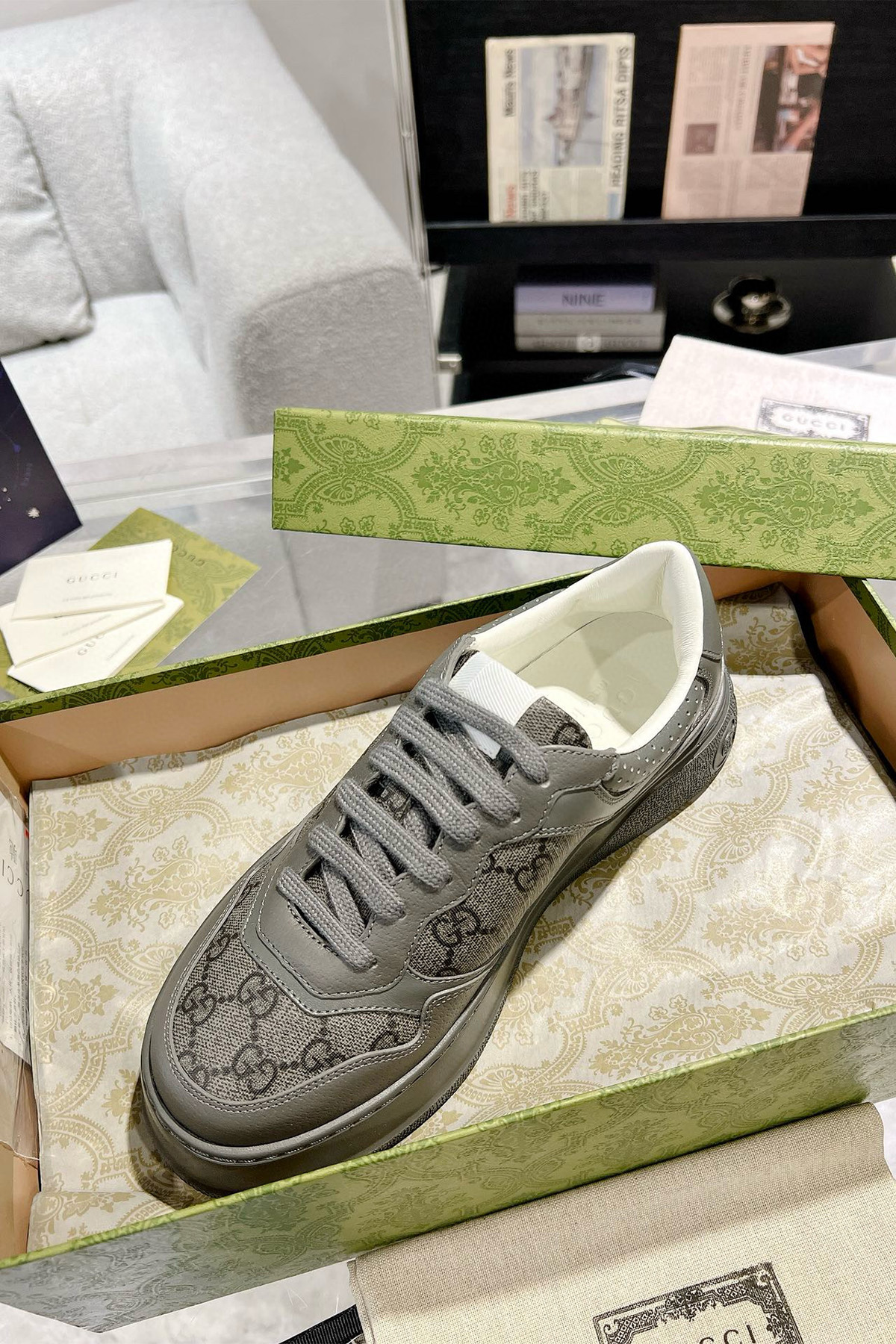 Gucci, Women's Sneaker, Grey - Afbeelding 5