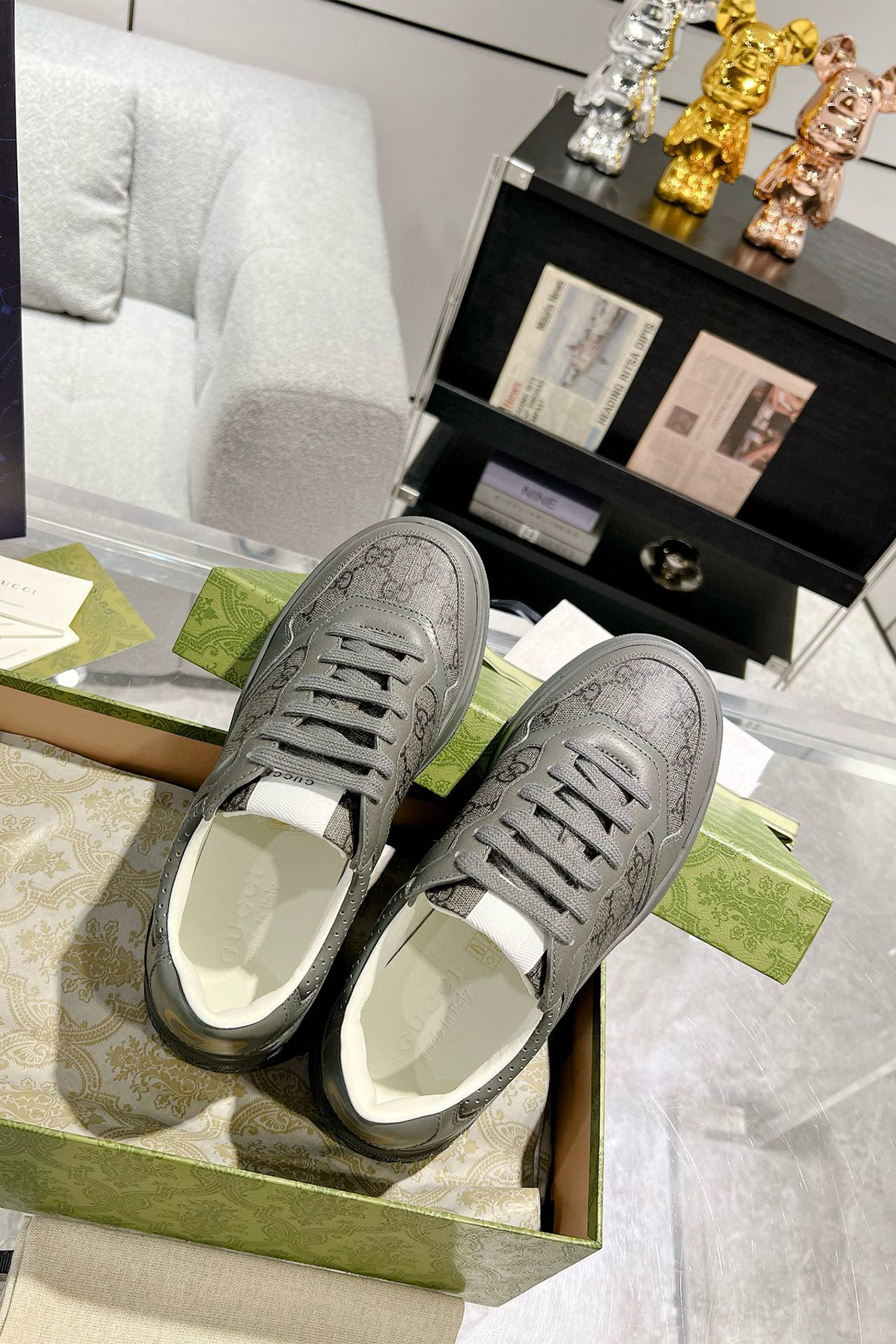 Gucci, Women's Sneaker, Grey - Afbeelding 6