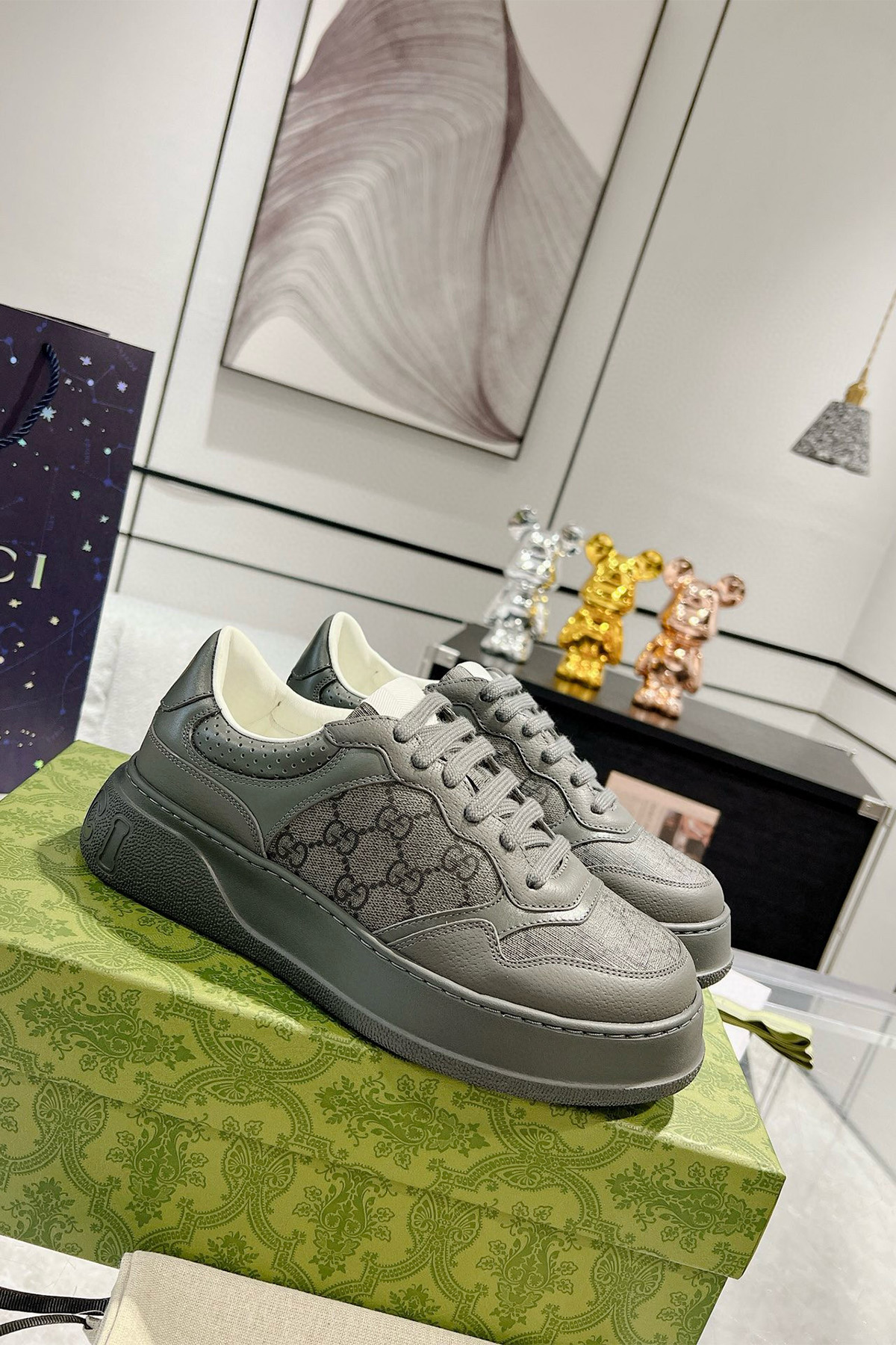 Gucci, Women's Sneaker, Grey - Afbeelding 7