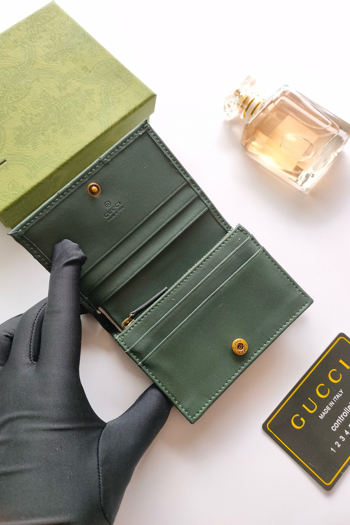 Gucci, Women's Wallet, Green - Afbeelding 6