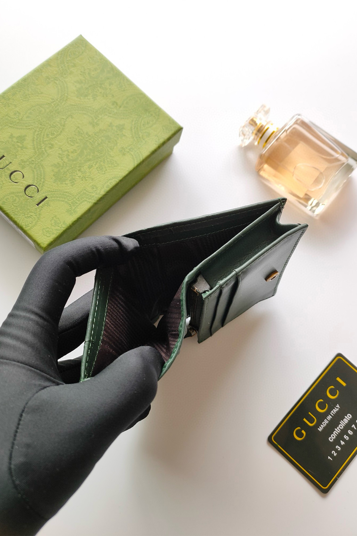 Gucci, Women's Wallet, Green - Afbeelding 8