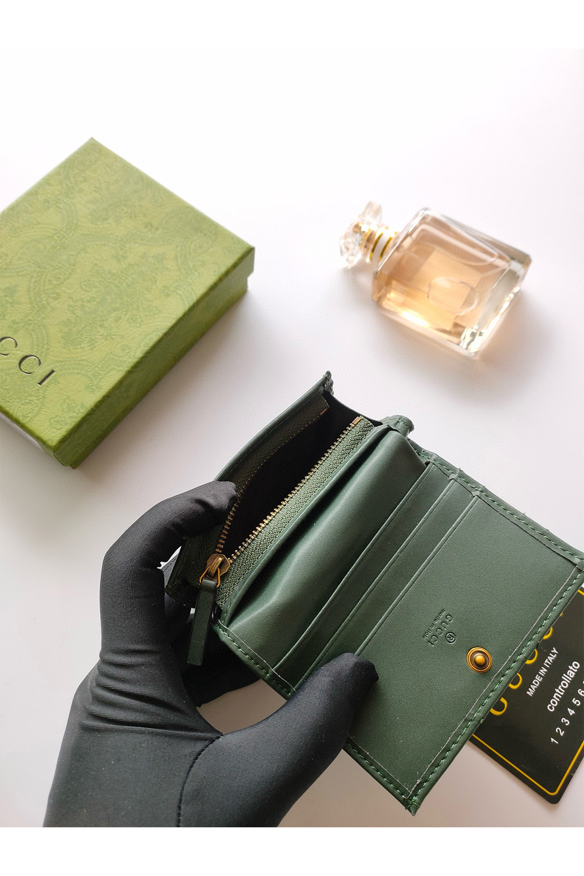 Gucci, Women's Wallet, Green - Afbeelding 9