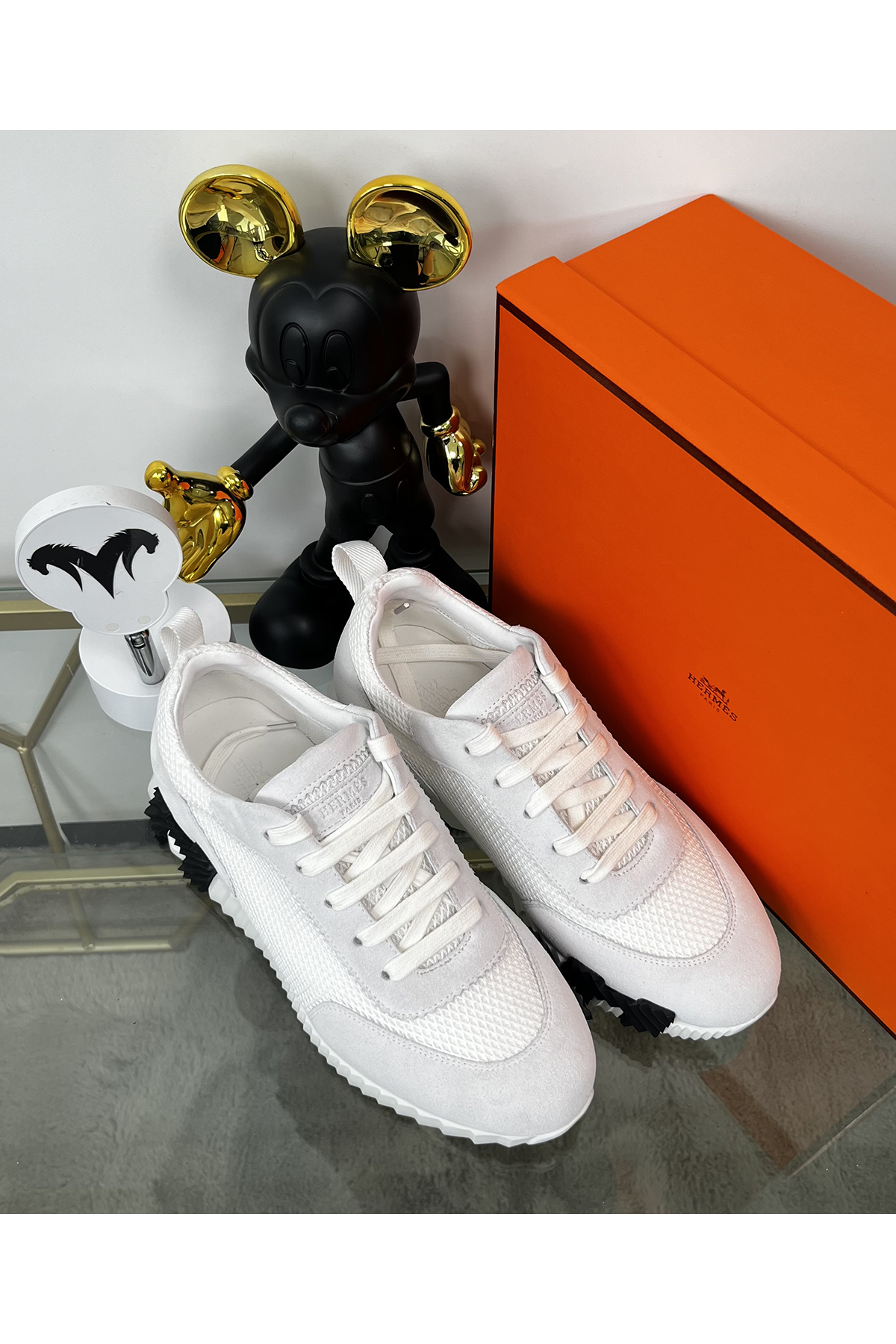 Hermes, Bouncing, Women's Sneaker, White - Afbeelding 5