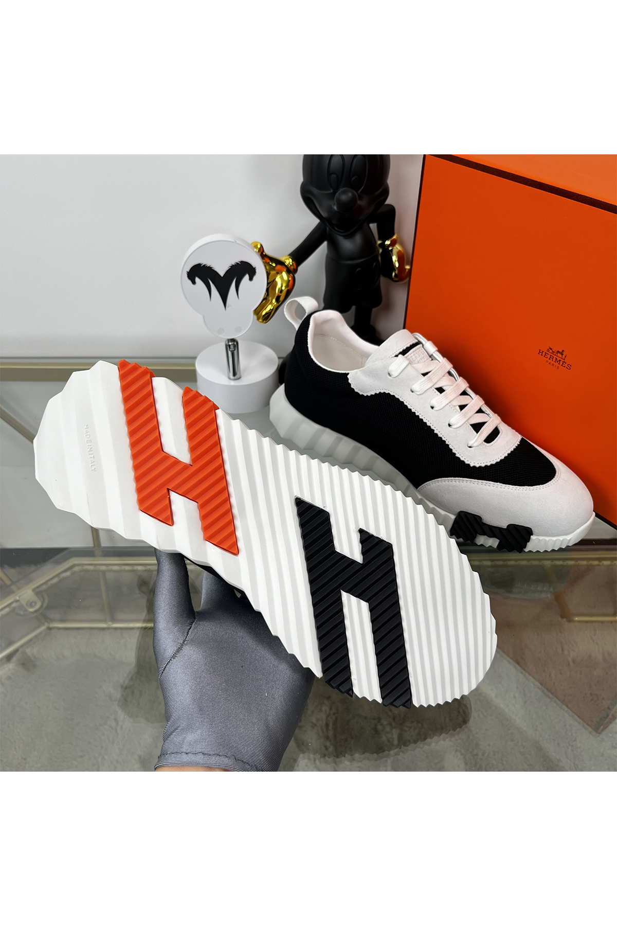 Hermes, Bouncing, Women's Sneaker, Black - Afbeelding 5