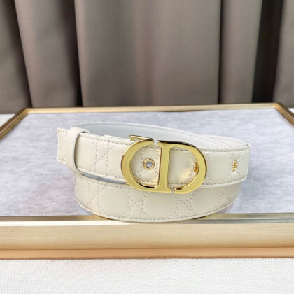 Christian Dior, Women's Belt, White