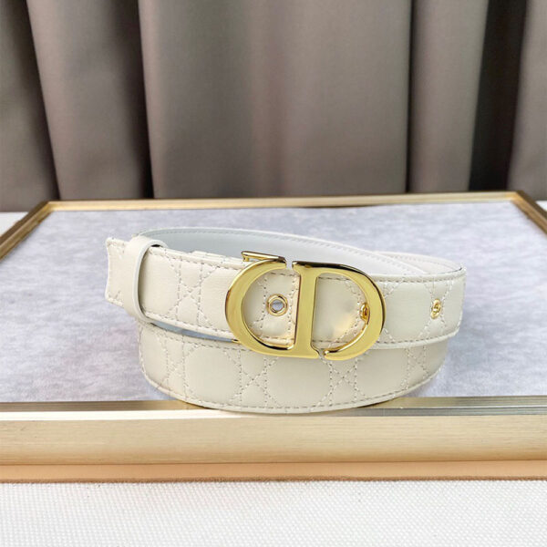 Christian Dior, Women's Belt, White