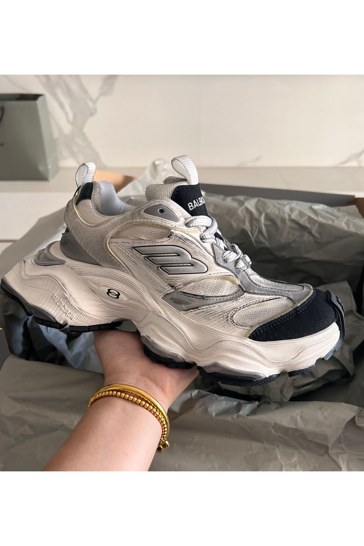 Balenciaga, Women's Sneaker, White - Afbeelding 3