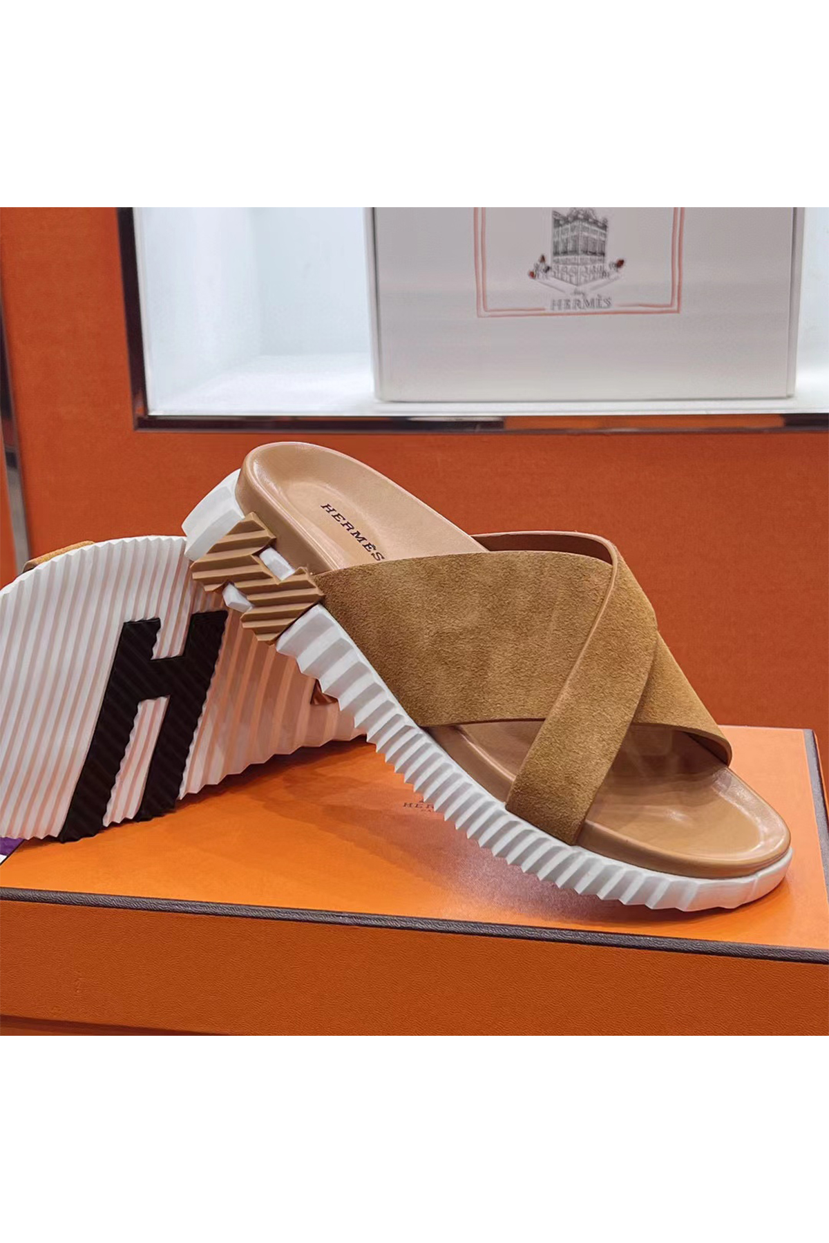 Hermes, Infra, Women's Sandal, Brown - Afbeelding 2