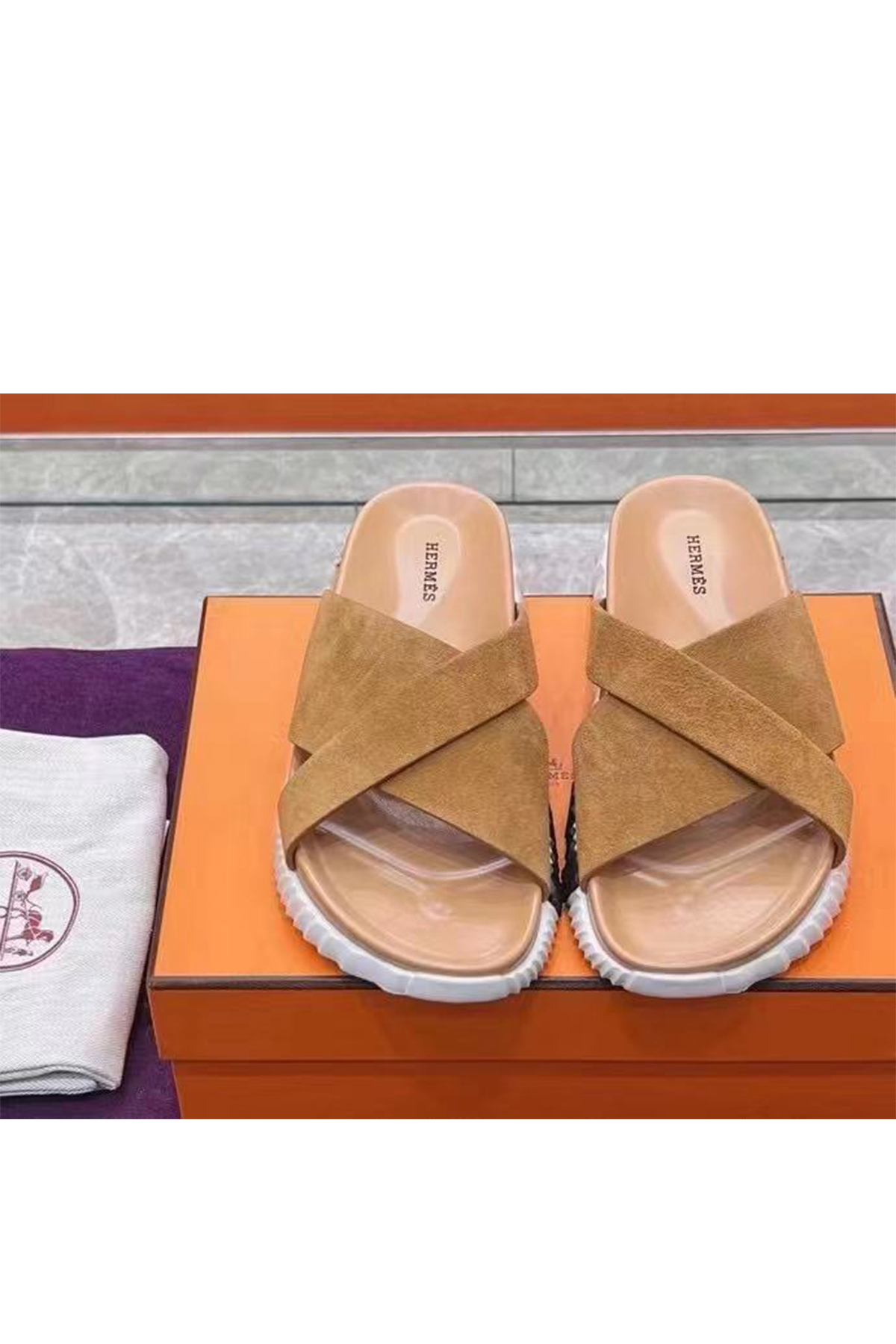 Hermes, Infra, Women's Sandal, Brown - Afbeelding 4
