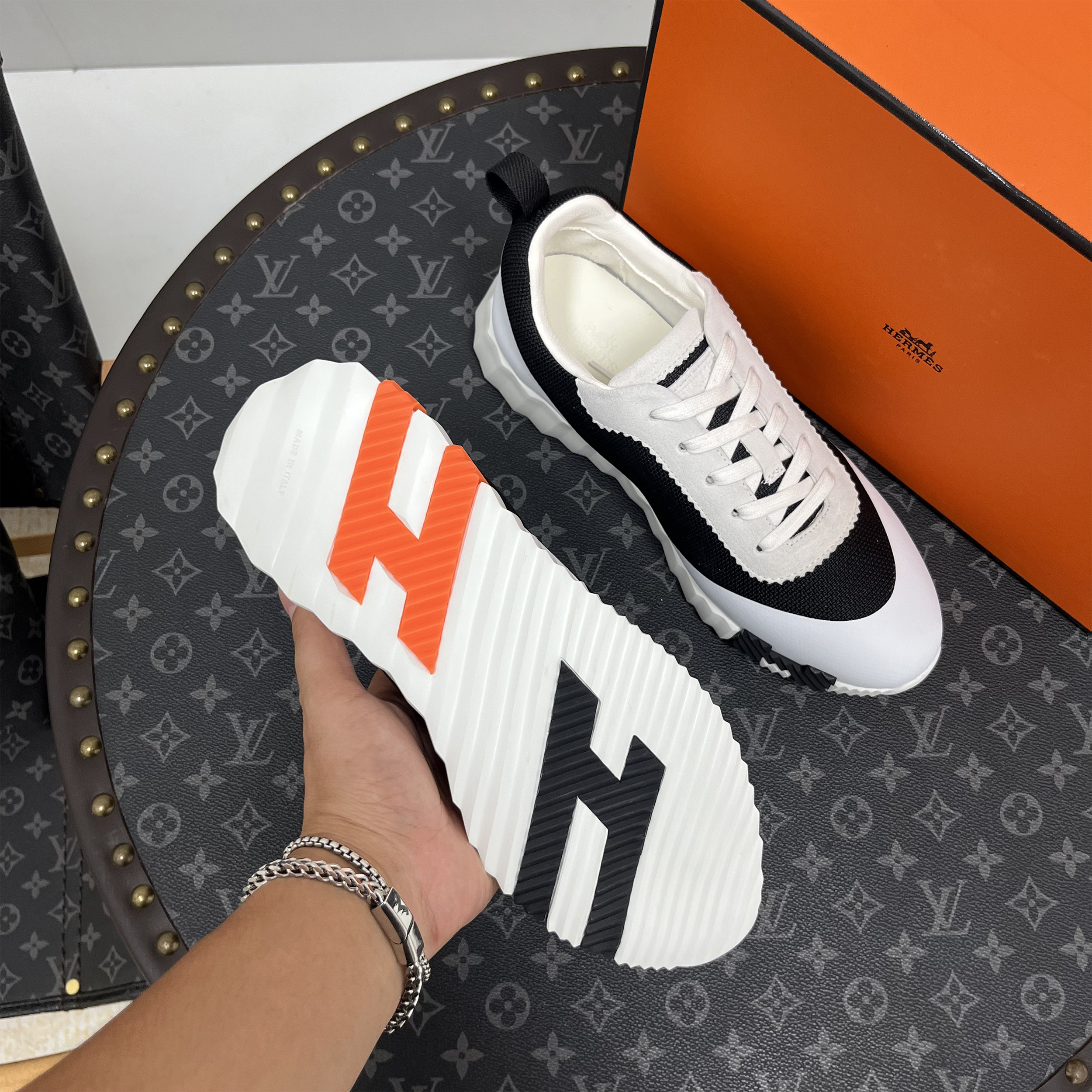 Hermes, Bouncing, Women's Sneaker, Black - Afbeelding 6