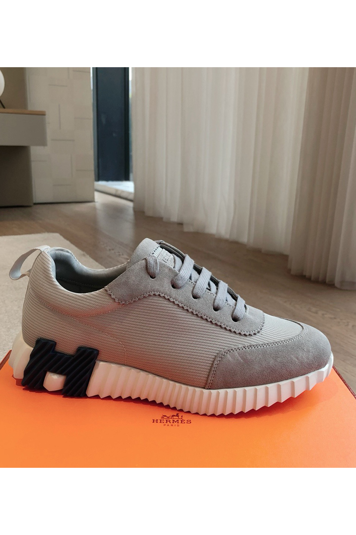 Hermes, Bouncing, Women's Sneaker, Grey - Afbeelding 9