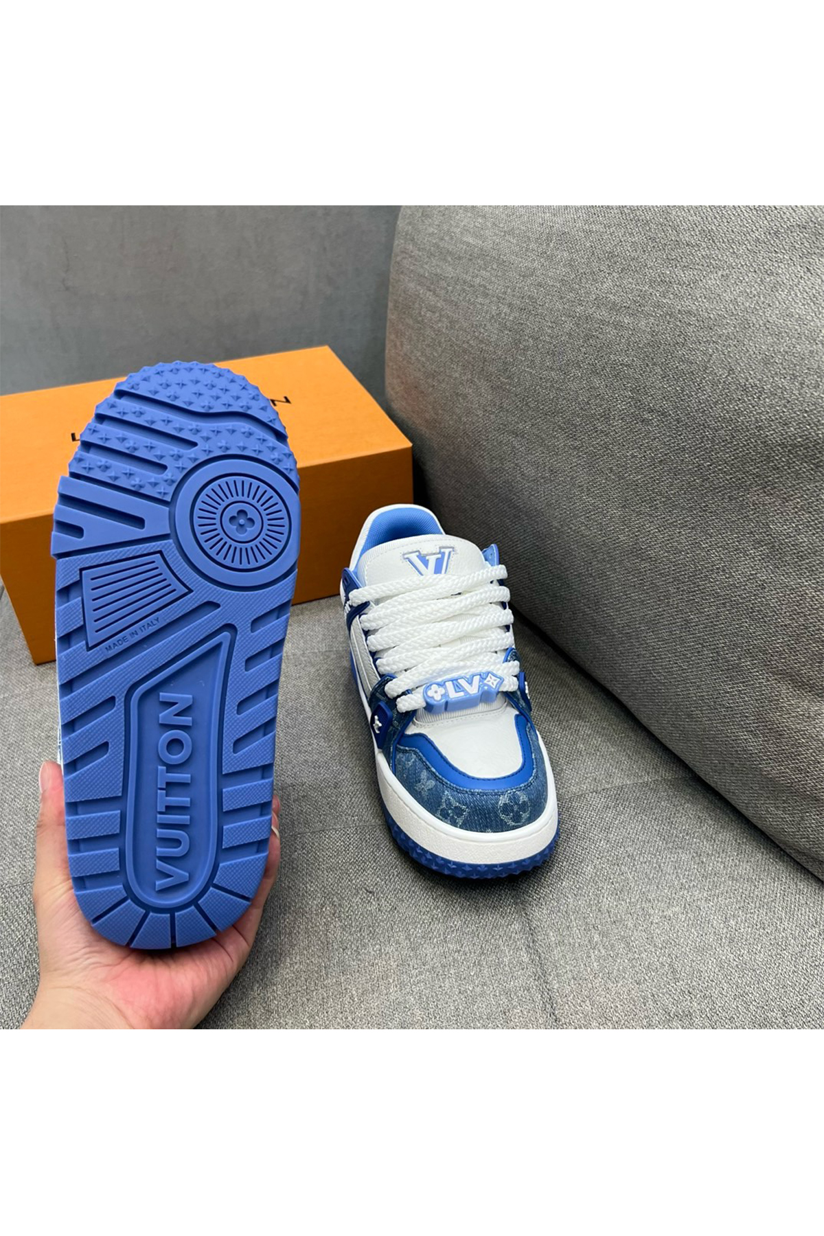 Louis Vuitton, Women's Sneaker, Blue - Afbeelding 7