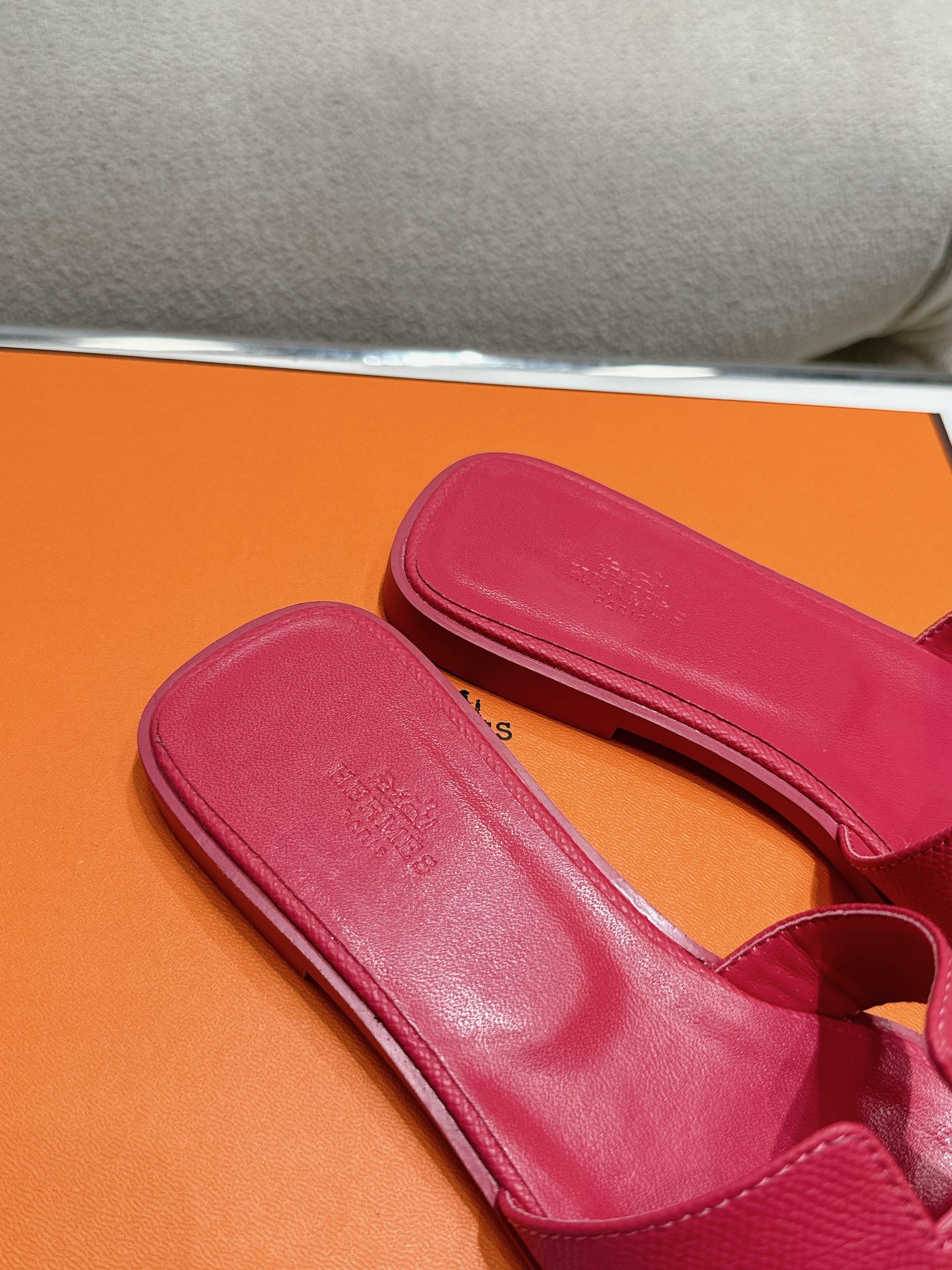 Hermes, Women's Slipper, Red - Afbeelding 8