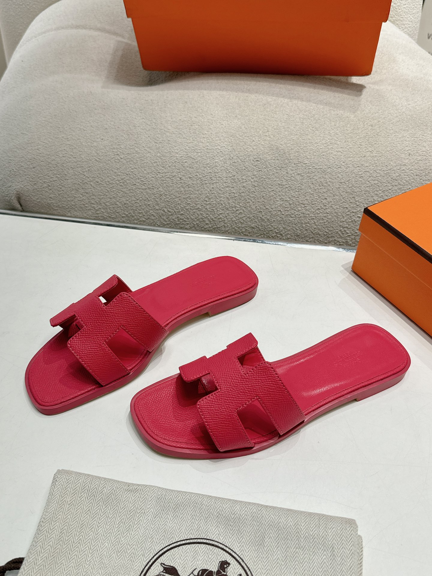 Hermes, Women's Slipper, Red - Afbeelding 10