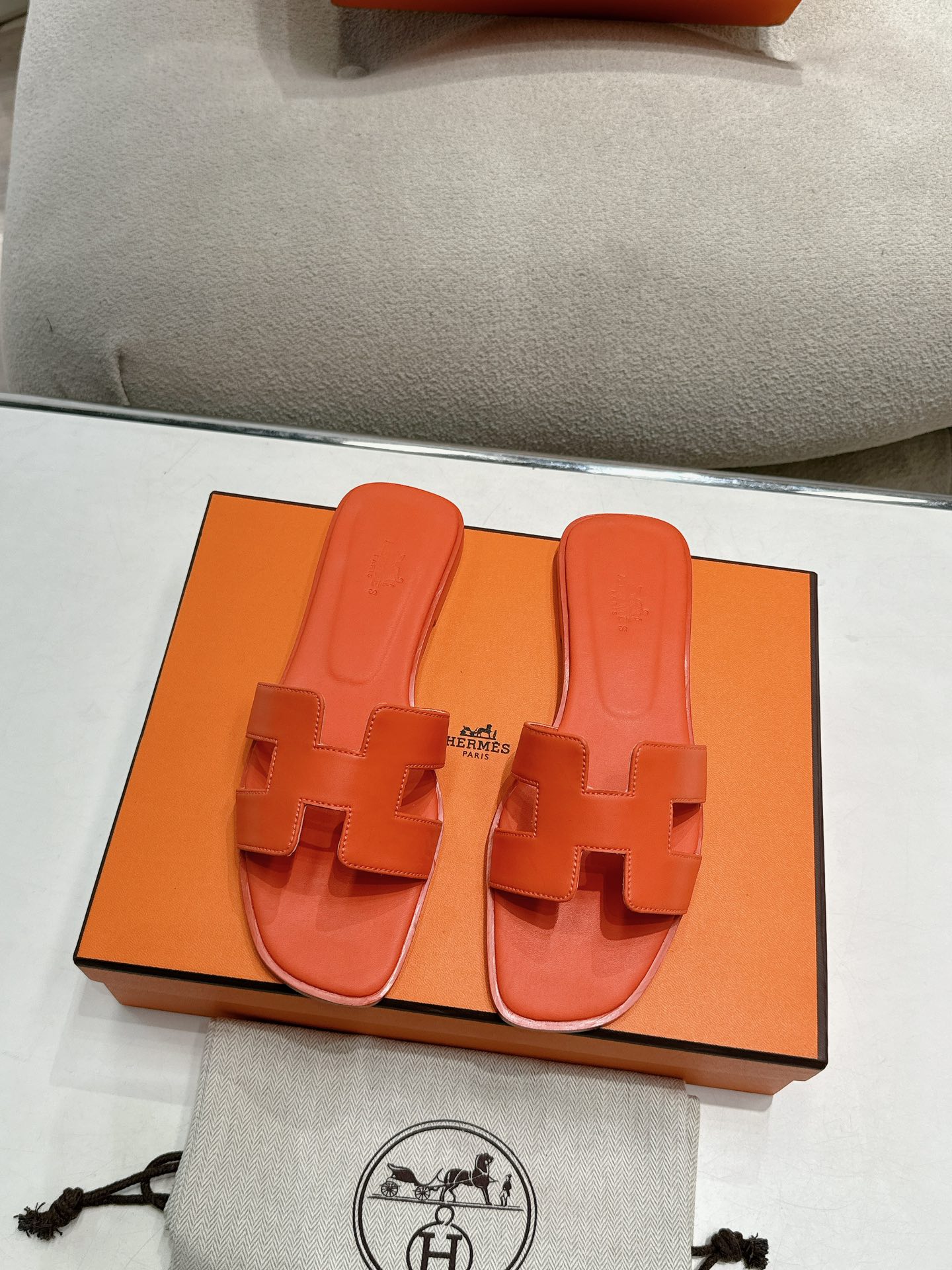 Hermes, Women's Slipper, Orange - Afbeelding 3