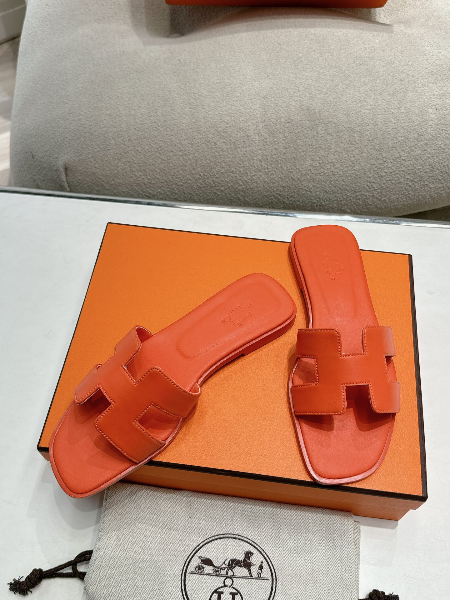 Hermes, Women's Slipper, Orange - Afbeelding 4