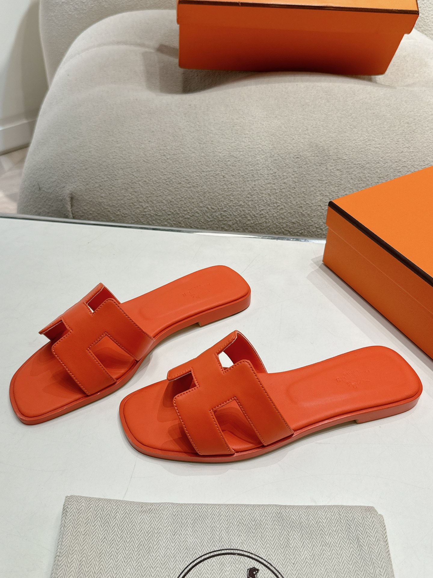 Hermes, Women's Slipper, Orange - Afbeelding 8