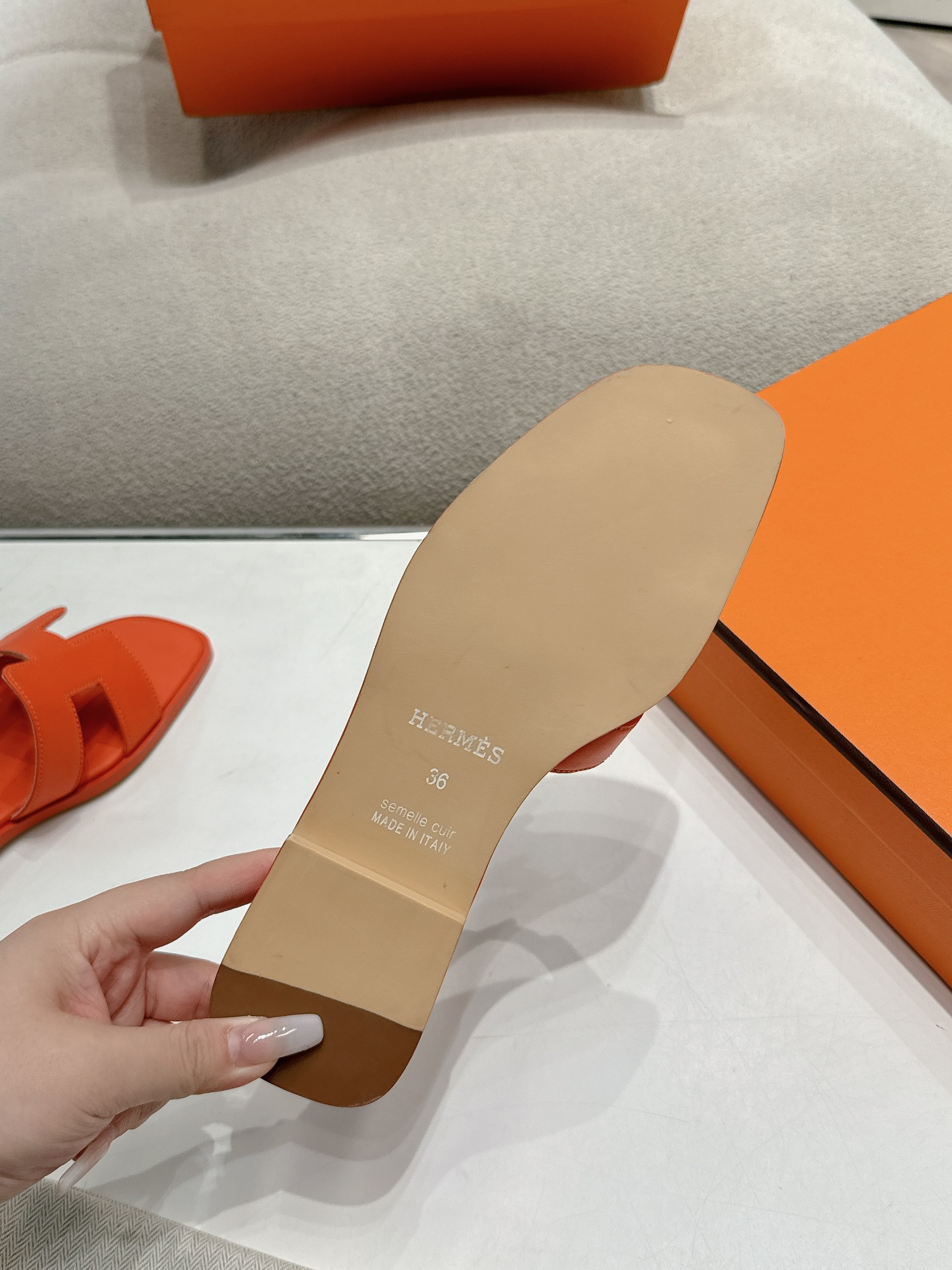 Hermes, Women's Slipper, Orange - Afbeelding 10