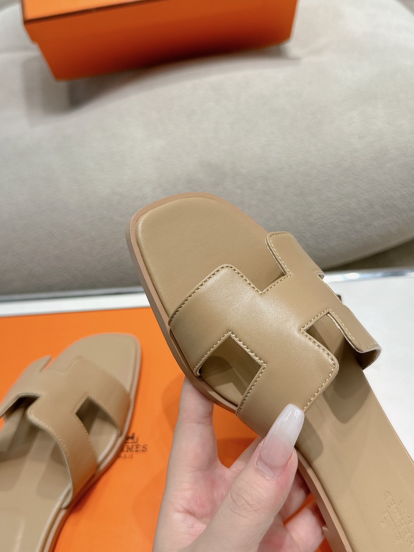 Hermes, Women's Slipper, Beige - Afbeelding 2