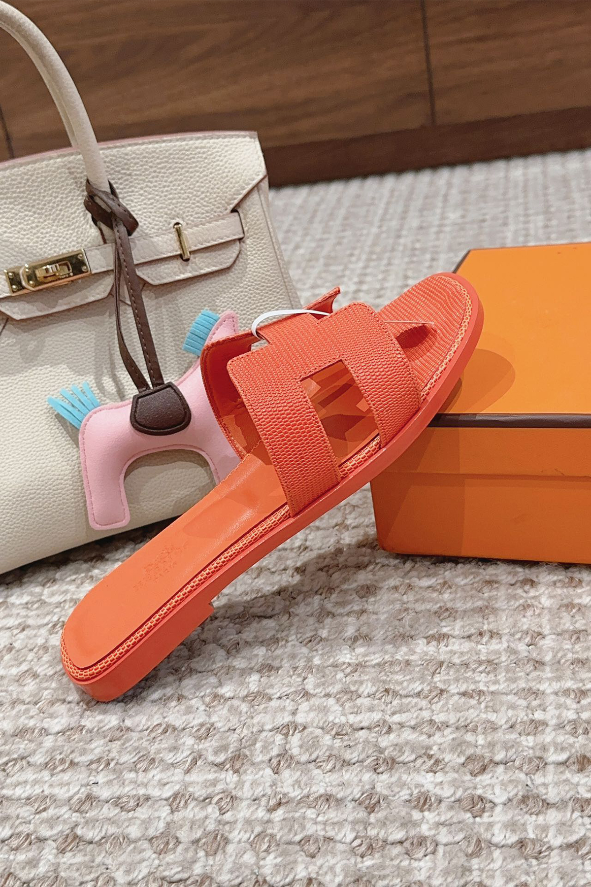 Hermes, Women's Slipper, Orange - Afbeelding 8