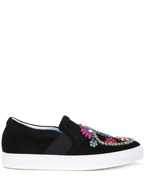 Lanvin Embellished slip-on sneakers