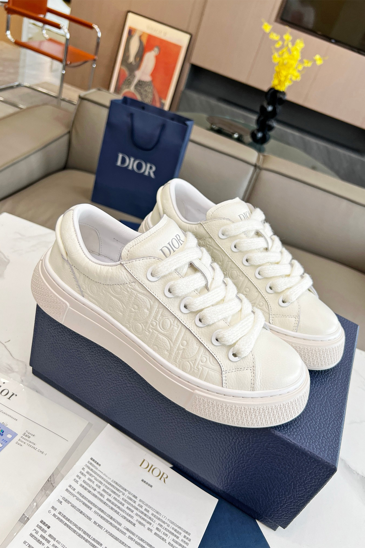Christian Dior, B33, Women's Sneaker, White - Afbeelding 2