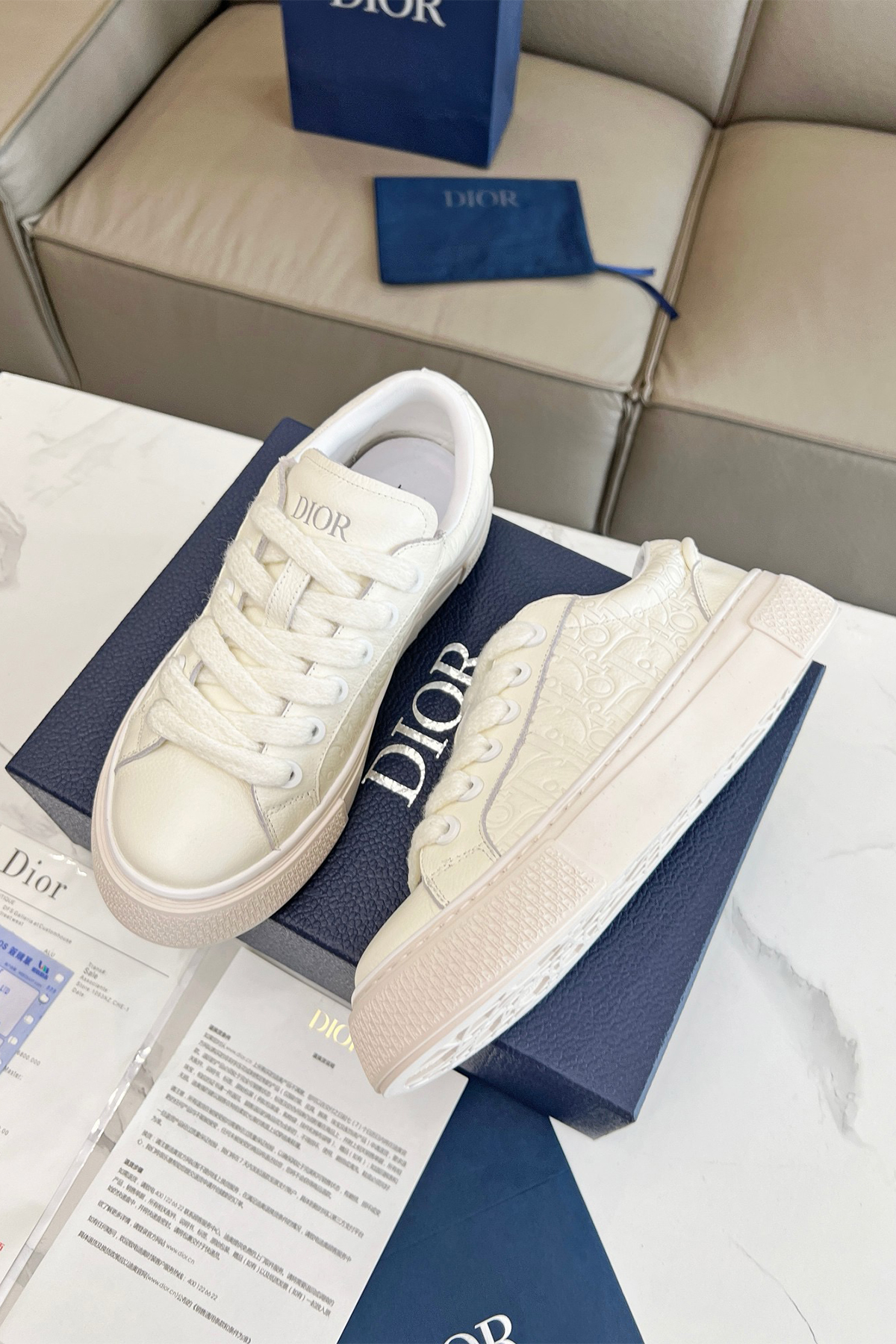 Christian Dior, B33, Women's Sneaker, White - Afbeelding 4