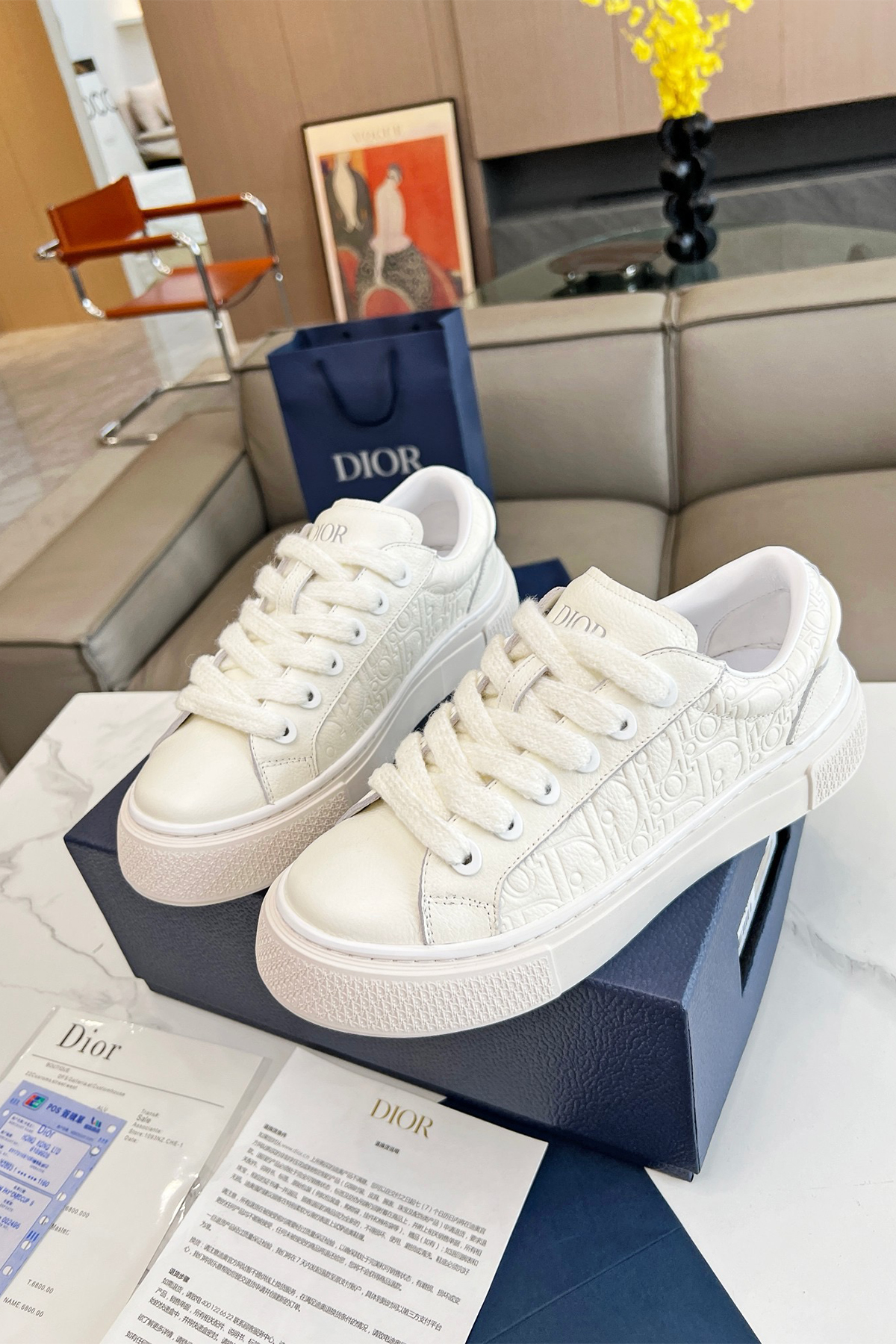 Christian Dior, B33, Women's Sneaker, White - Afbeelding 9