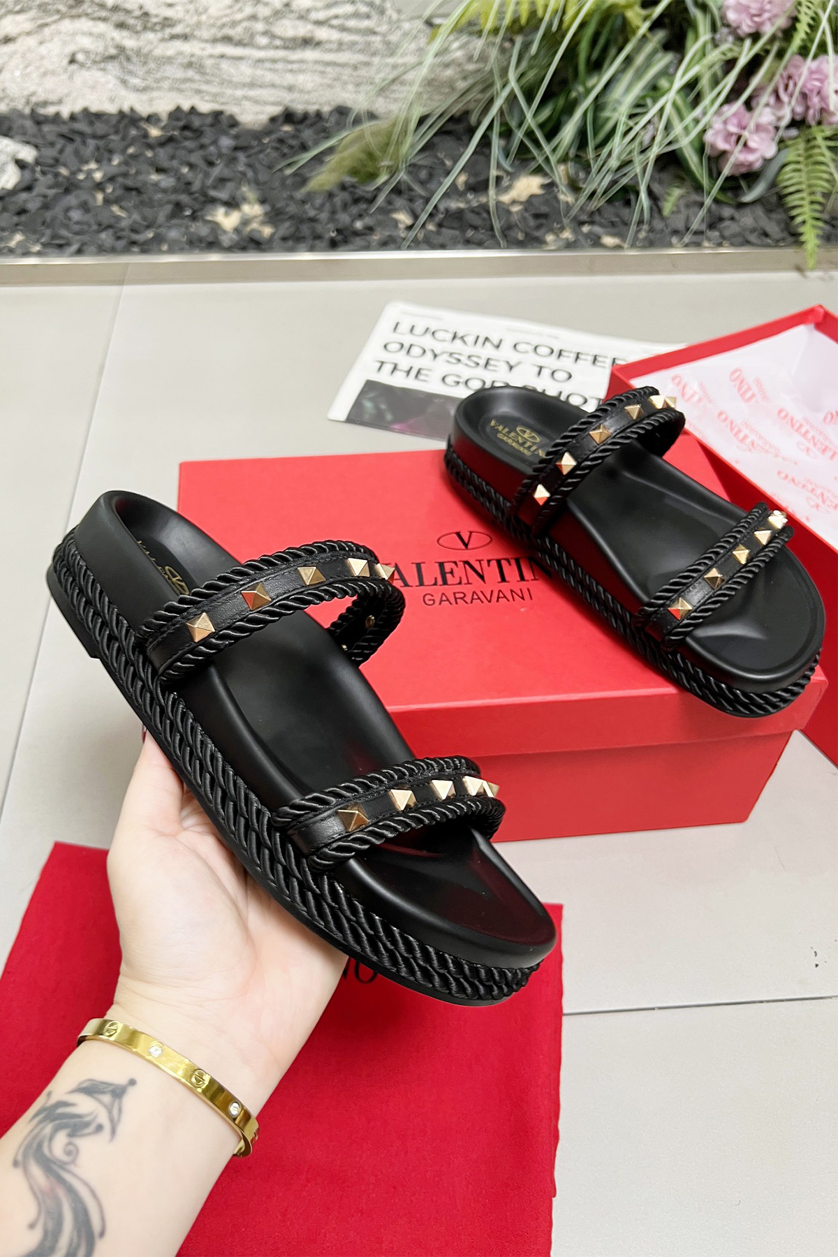 Valentino, Women's Slipper, Black - Afbeelding 6