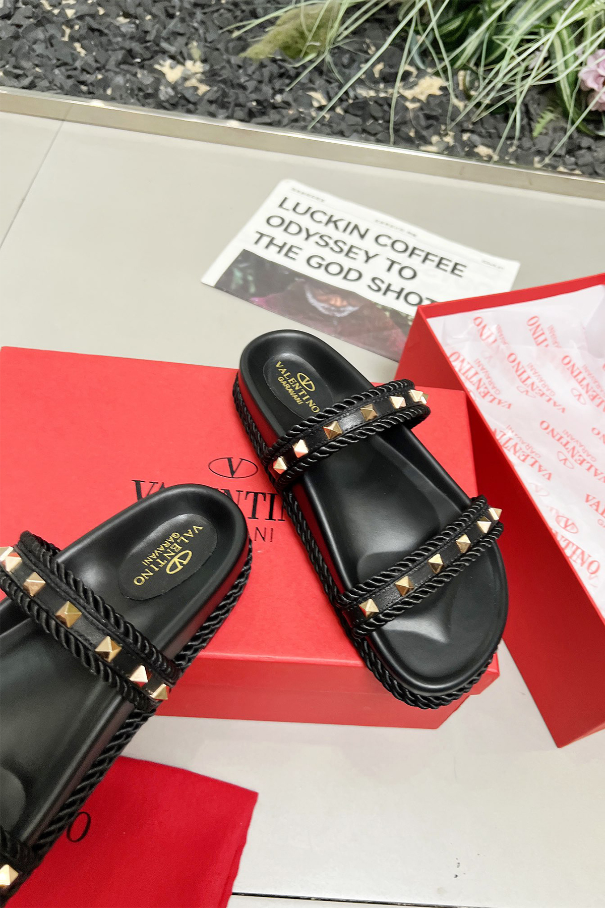 Valentino, Women's Slipper, Black - Afbeelding 9