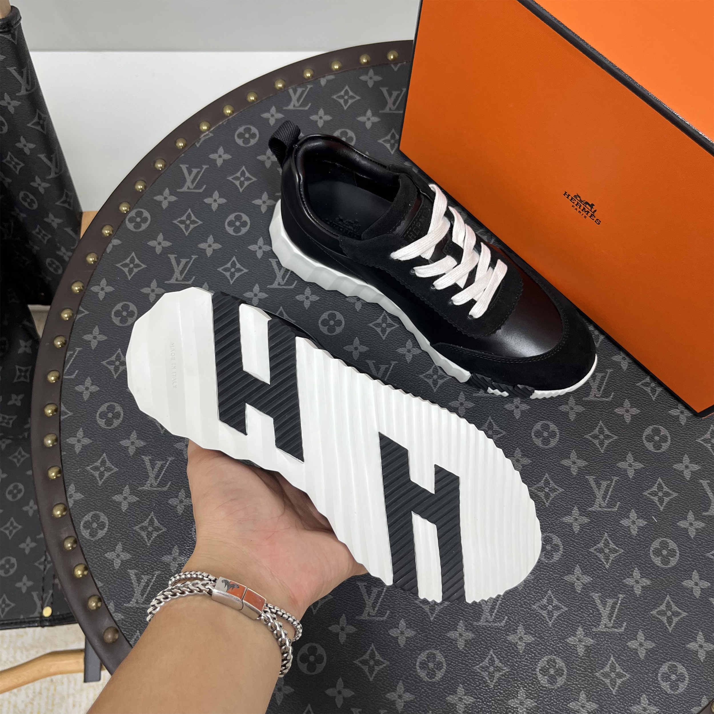 Hermes, Bouncing, Women's Sneaker, Black - Afbeelding 5