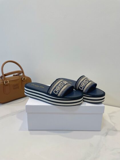 Christian Dior, Women's Slipper, Navy