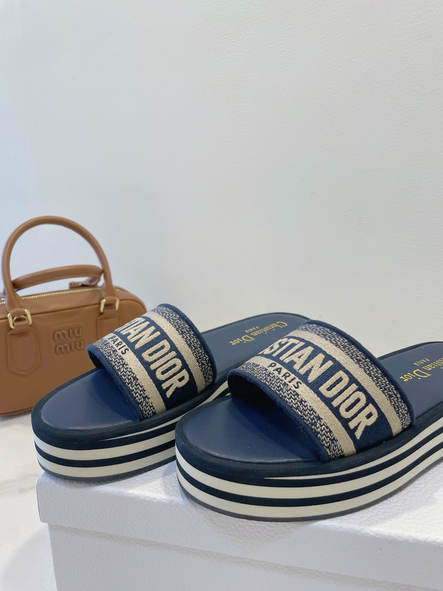 Christian Dior, Women's Slipper, Navy - Afbeelding 3