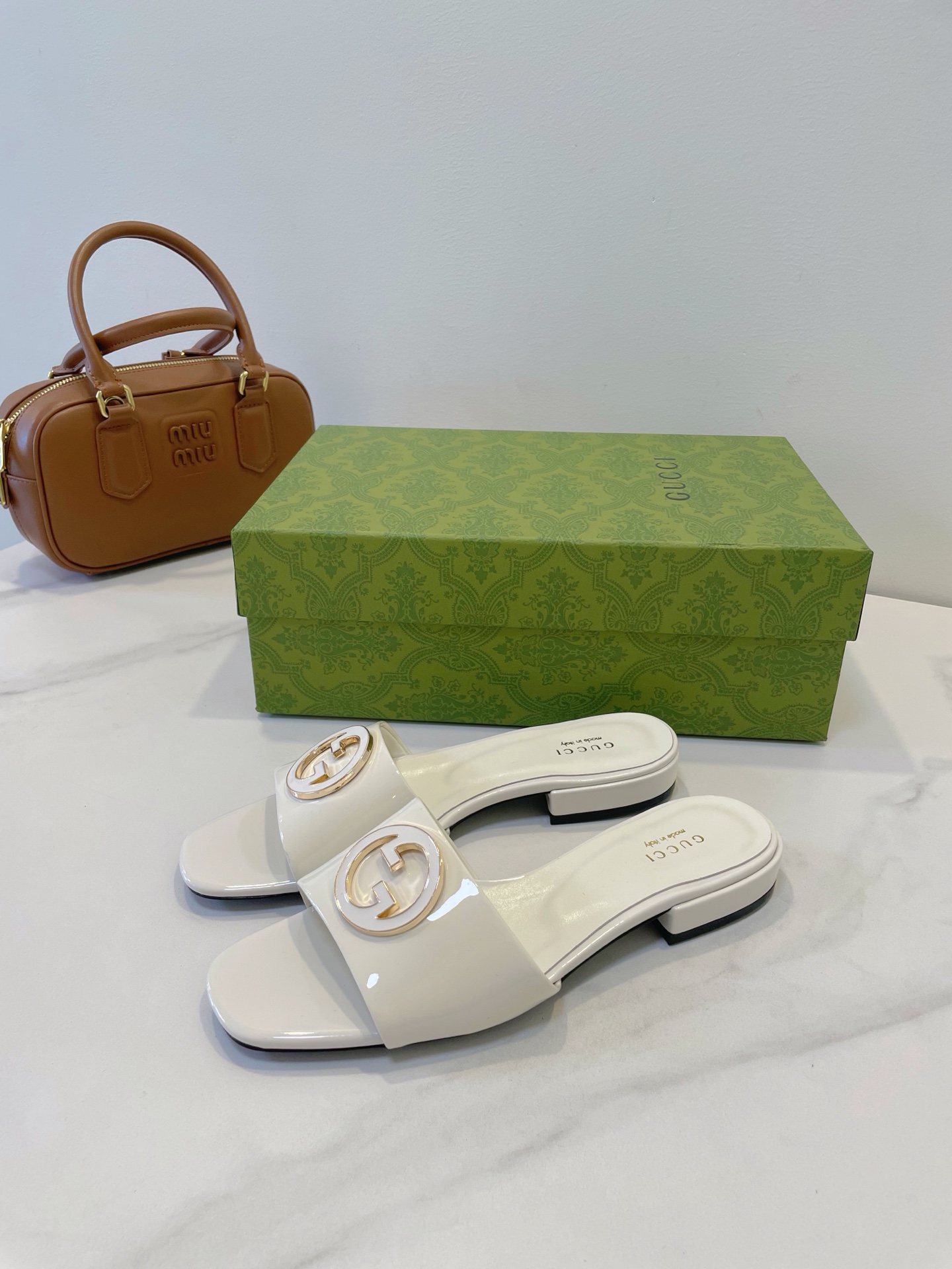 Gucci, Women's Slipper, White - Afbeelding 8