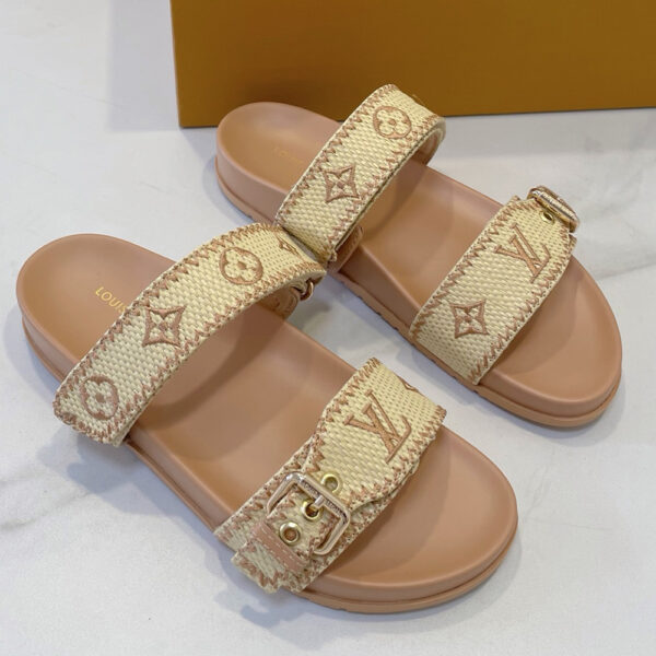 Louis Vuitton, Women's Slipper, Camel