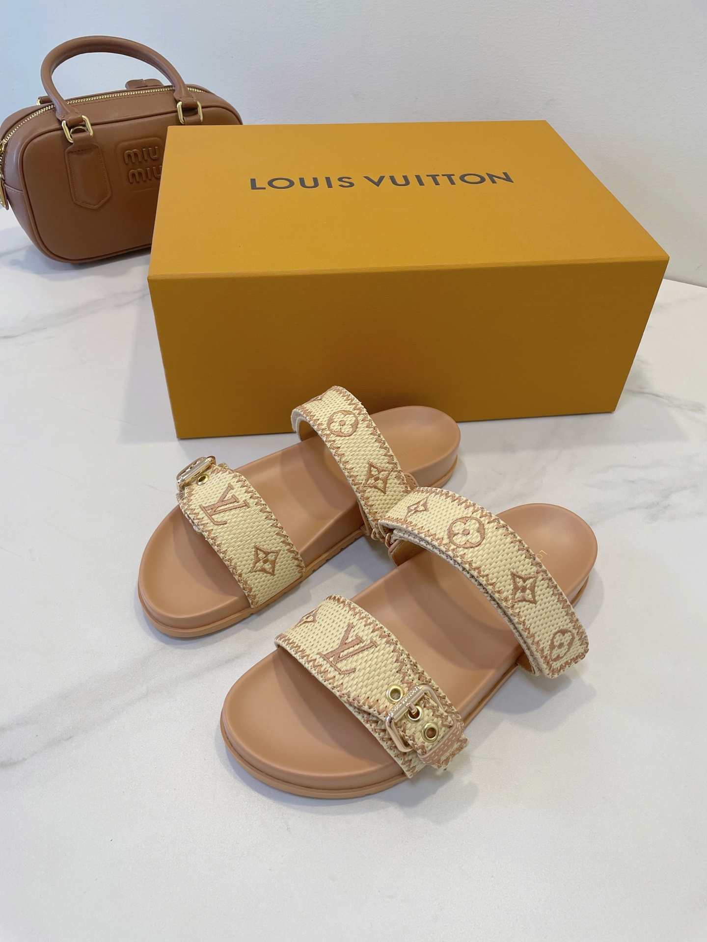 Louis Vuitton, Women's Slipper, Camel - Afbeelding 8