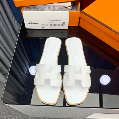 Hermes, Oran, Women's Slipper, White