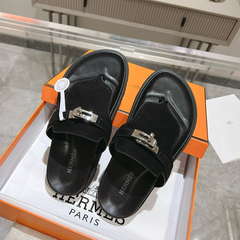 Hermes, Empire, Women's Slipper, Black - Afbeelding 3