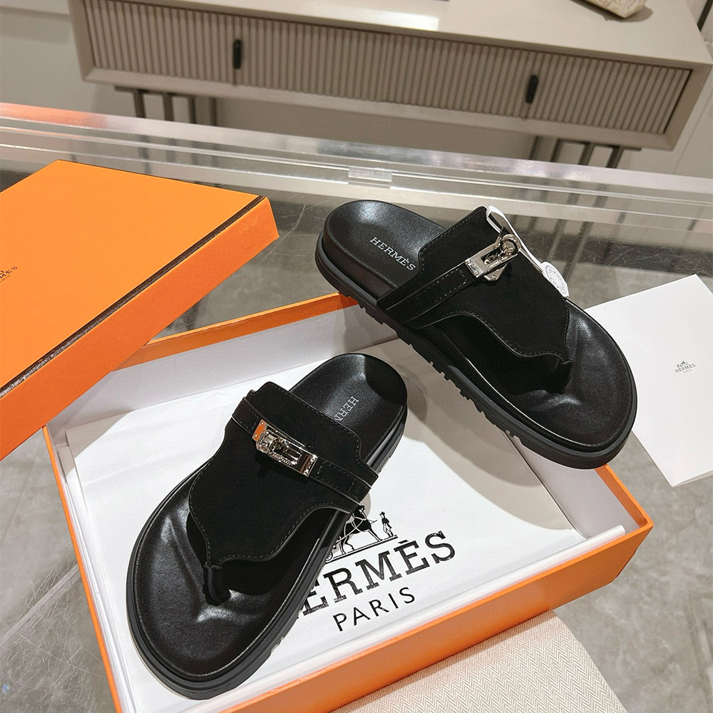 Hermes, Empire, Women's Slipper, Black - Afbeelding 4
