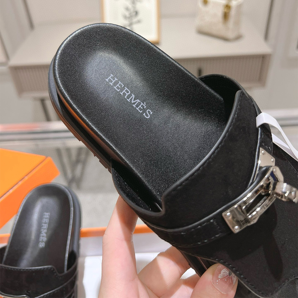 Hermes, Empire, Women's Slipper, Black - Afbeelding 6