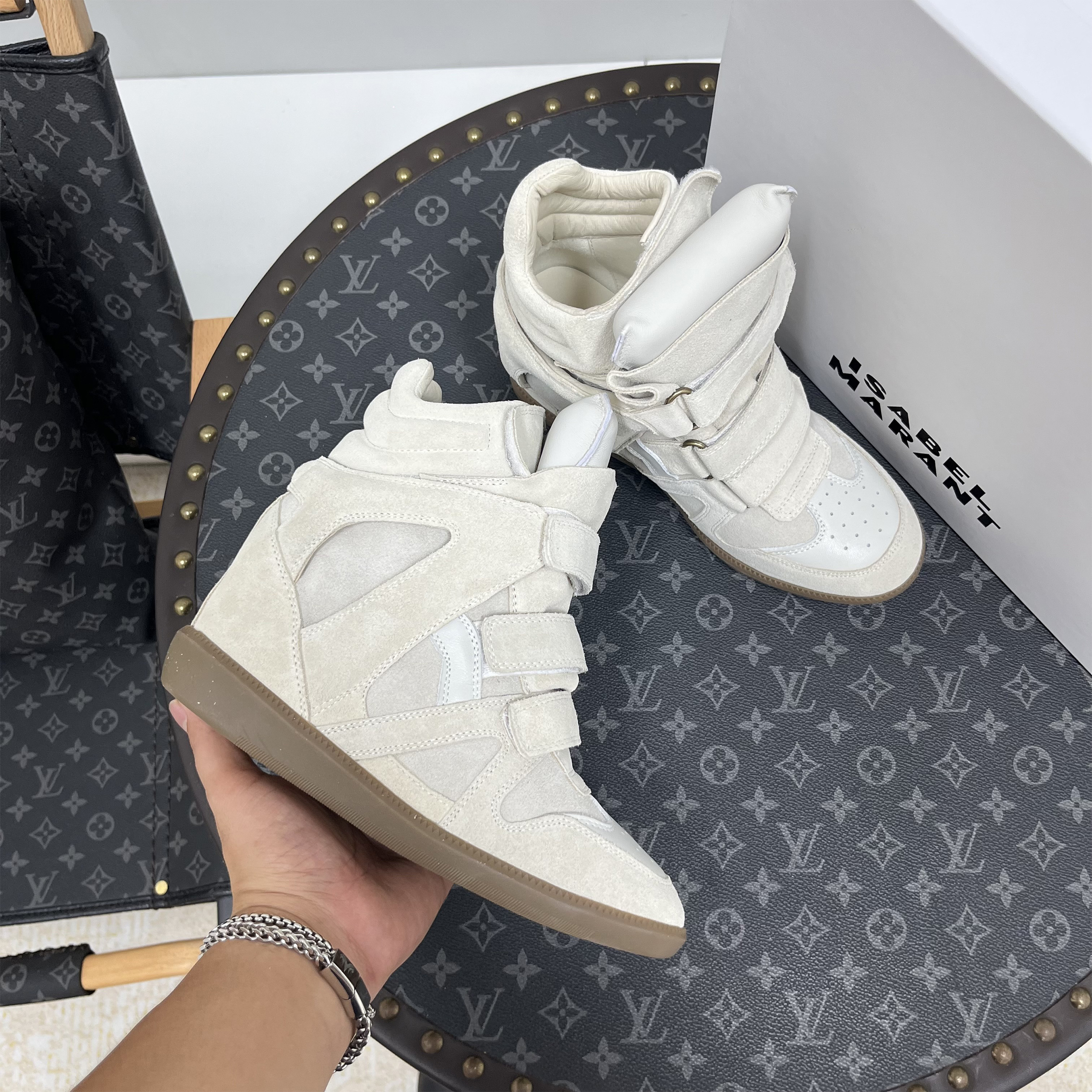 Isabel Marant, Bekett, Women's Sneaker, Beige - Afbeelding 3