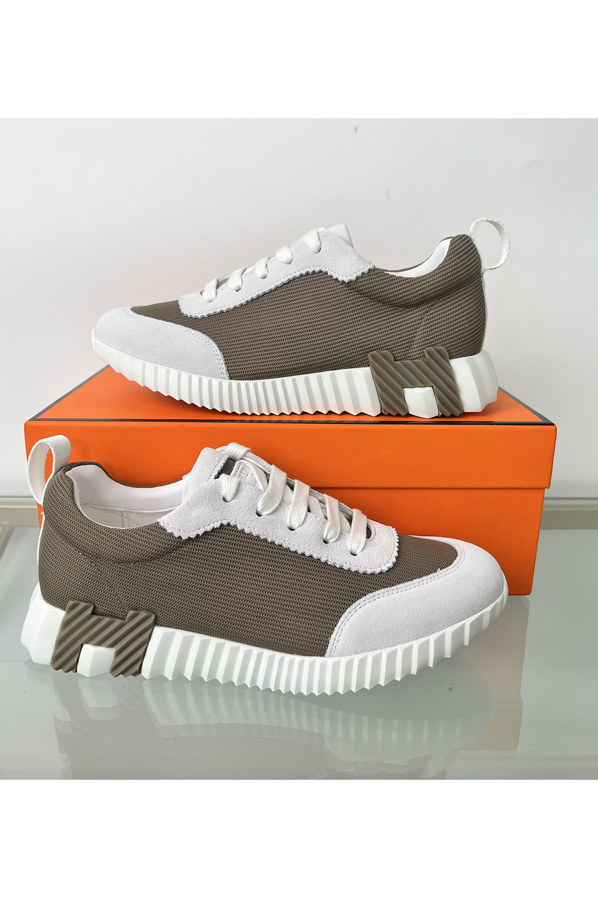 Hermes, Bouncing, Women's Sneaker, Brown - Afbeelding 2